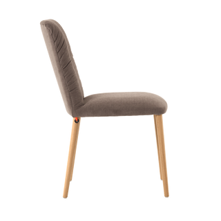 Chaise Mobitec Aura C0110 en tissu taupe, vue de profil