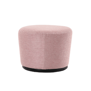 Mobitec Bolero R2310 poef in roze stof, schuin bovenaanzicht
