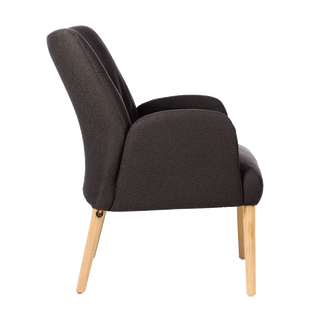 Mobitec Enora C0112 fauteuil in antraciet stof, zijaanzicht