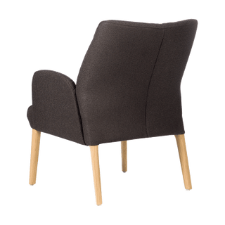Mobitec Enora C0112 fauteuil in antraciet stof, schuin achteraanzicht