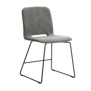 Chaise Mobitec Pamp C1010 en tissu gris, vue de trois quarts
