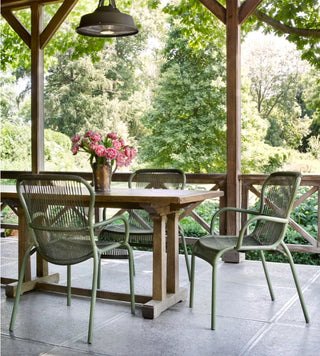 Chaise de repas d'extérieur Vincent Sheppard Loop moss, photo d'ambiance