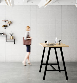 Table de coworking haute Buronomic Cohesion sans électrification en noir et Nebraska