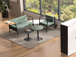 Tables Buronomic Guest en noir, sauge et gris ombre