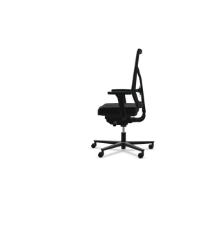 Rovo R16 3030 EB1 office chair in black fabric, side view